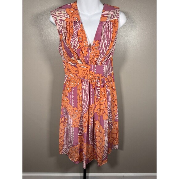 Tracy Reese 100% Silk Midi Dress Womens Size Small Floral Print - Picture 1 of 7